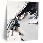 Black and White Textured Abstract Painting for Industrial - Chic Lofts GAB0994
