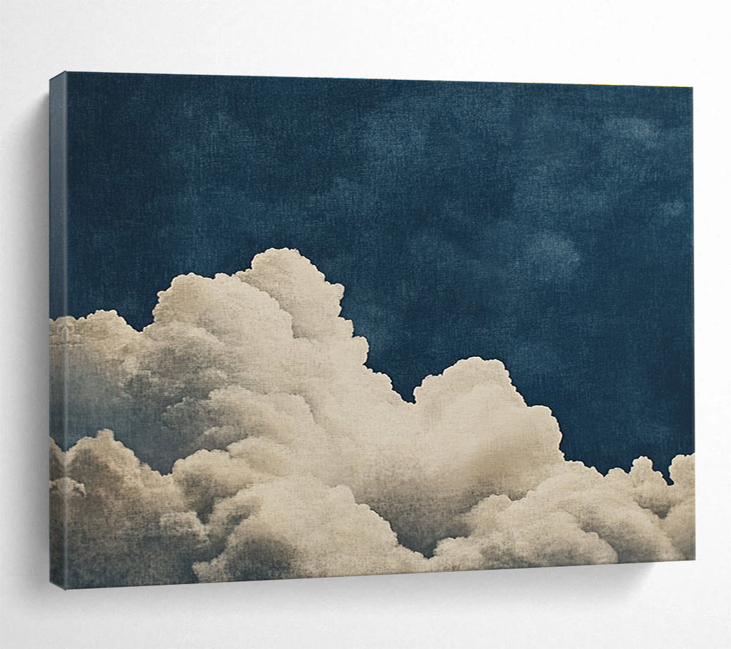 Minimalist Clouds on Dark Blue  Calm Skies ABS114