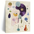 Whimsical Abstract Face Creative Abstract Painting for Eclectic Homes GAB1396