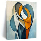 Intertwined Colorful Shapes Dynamic Abstract Painting GAB0294