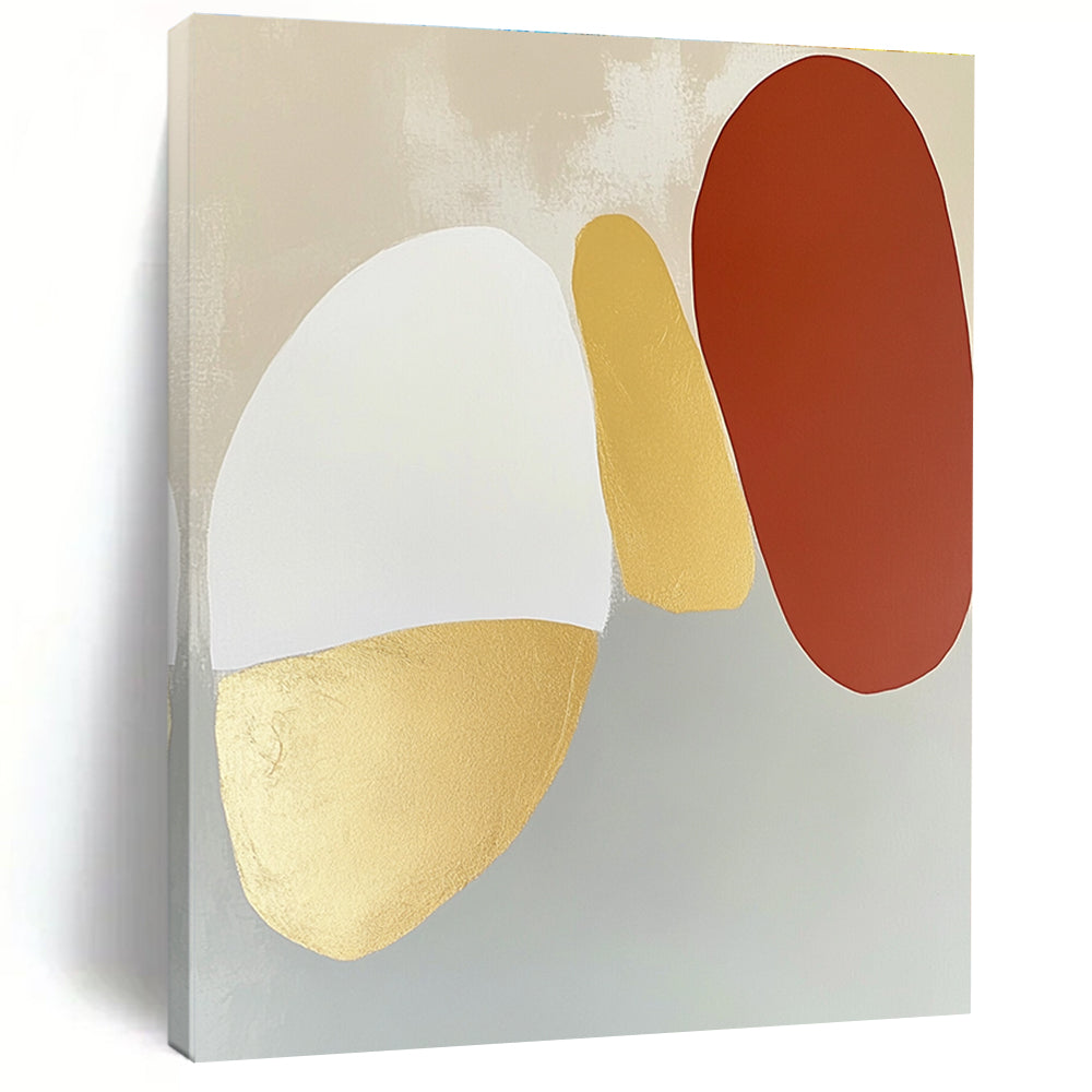Color - Block Abstract Painting with Metallic Accents WINK874