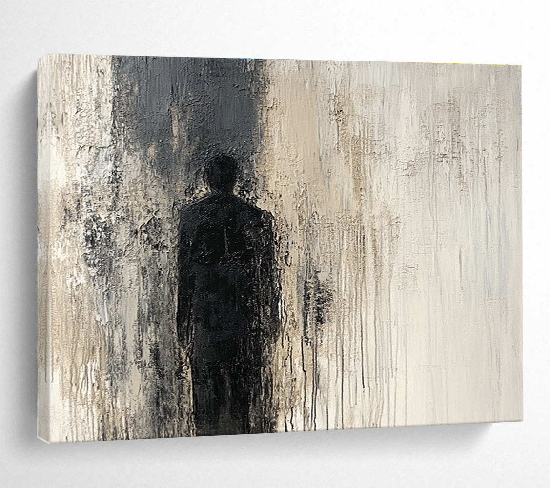 Silhouette in Shadow Abstract Painting ABS212