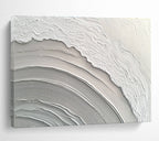 Gray & White Textured Waves  Monochrome Movement ABS043