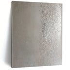 Silver Textured Divide Minimalist Abstract Art GAB0378