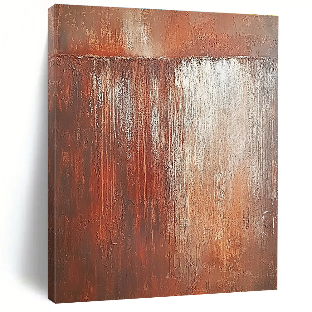 Rust - Colored Textured Abstract Painting with Industrial Charm WINK137