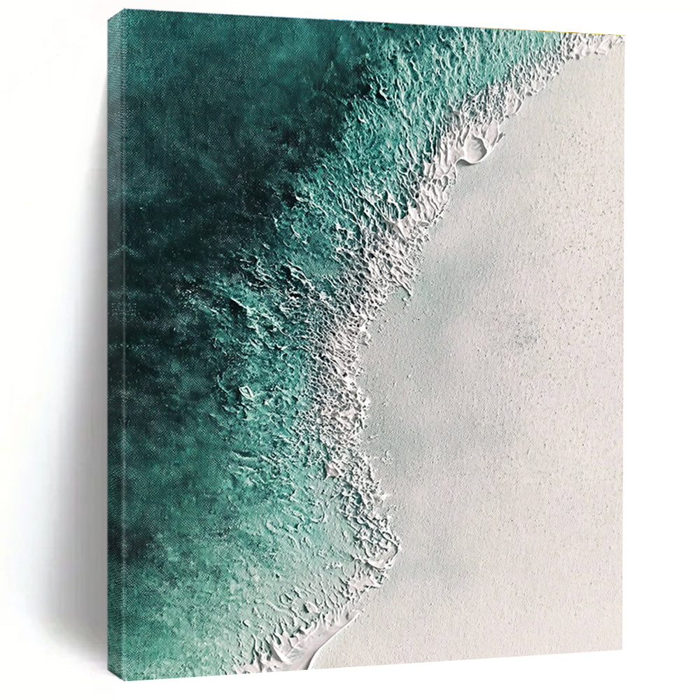 Turquoise Beach Abstract Painting for Tropical - Themed Resorts GAB1019