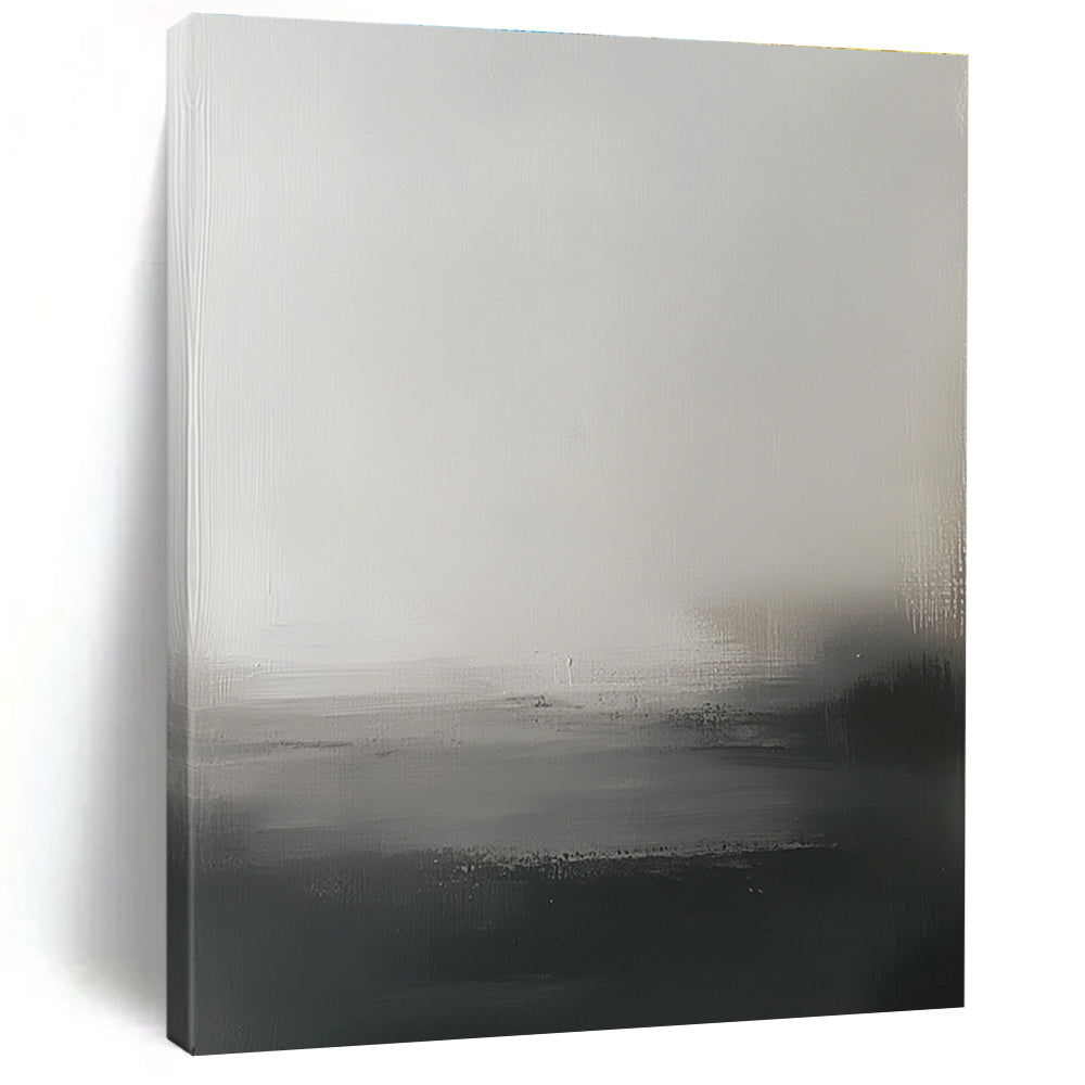 Monochrome Mist Abstract Painting for Minimalist Decor GAB0703