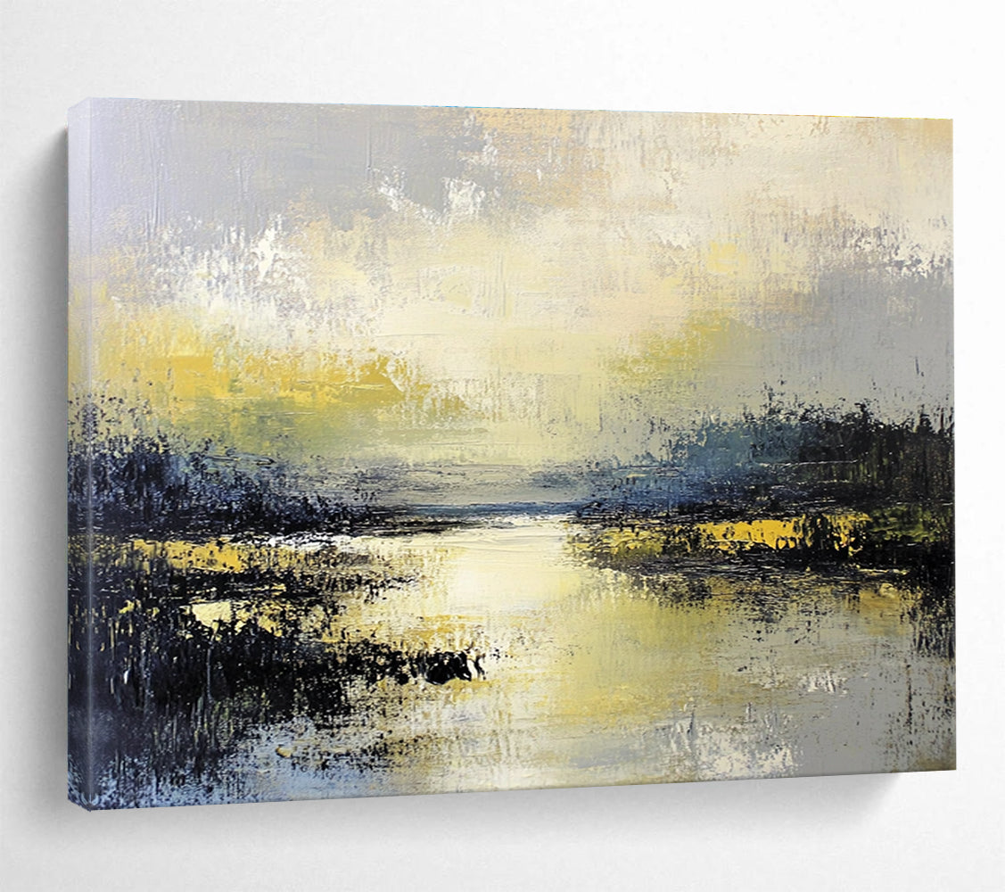Yellow - Green Landscape Abstract Painting ABS238