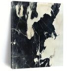 Black and White Marble - like Abstract Painting with Timeless Elegance WINK007