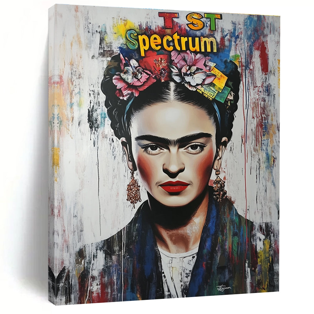 Frida - Inspired Portrait Vibrant Cultural Abstract Painting GAB0280
