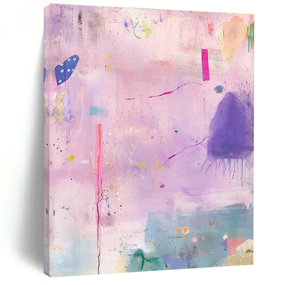 Soft Purple Surface Abstract Painting with Dreamy Allure WINK139