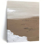 Earth - Toned Curved Line Abstract Painting for Bohemian Bedrooms HENG375