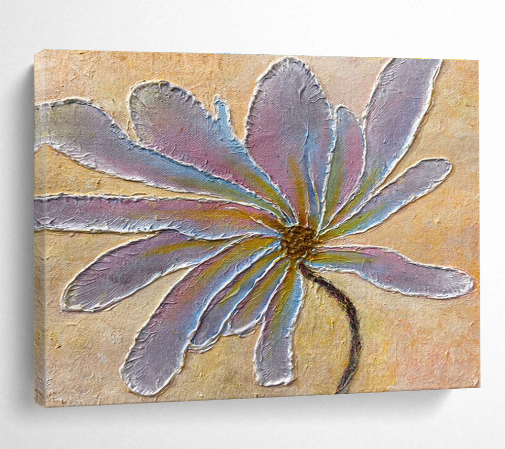 Textured Flower Abstract Painting for Charming Garden - Facing Cafes YHT346