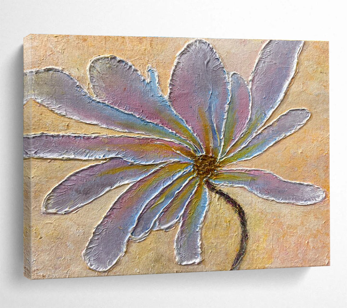 Textured Flower Abstract Painting for Charming Garden - Facing Cafes YHT346