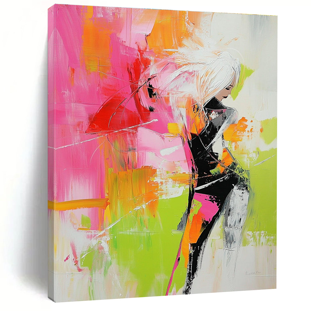 Colorful Figure - Inspired Abstract Painting for Fashion - Forward Boutiques GAB0906