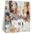 Busy Urban Street Abstract Painting for City - Themed Cafes GAB1075