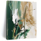 Green - Gold Abstract Painting for Nature - Themed Cafes GAB0865