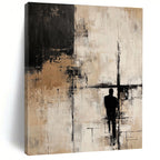 Silhouette - Themed Neutral - Tones Abstract Painting for Thoughtful Study Rooms GAB0910