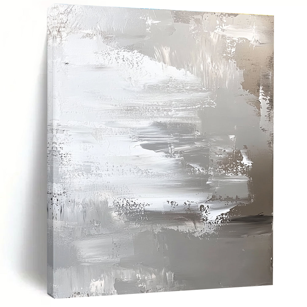 Silver - Gray Abstract Painting with Subtle Textures WINK420