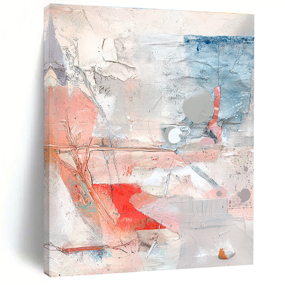 Collage of Textures 1 Abstract Painting with Eclectic Charm WINK194