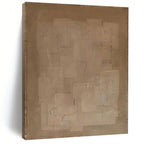 Minimalist Beige Composition Abstract Painting for Modern Minimalist Spaces HENG334