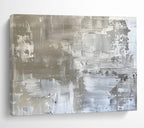 Silver - Toned Abstract Painting for Sleek Interiors YHT103