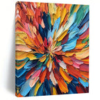 Colorful Flower - like Abstract Painting with Vivid Blossom WINK302