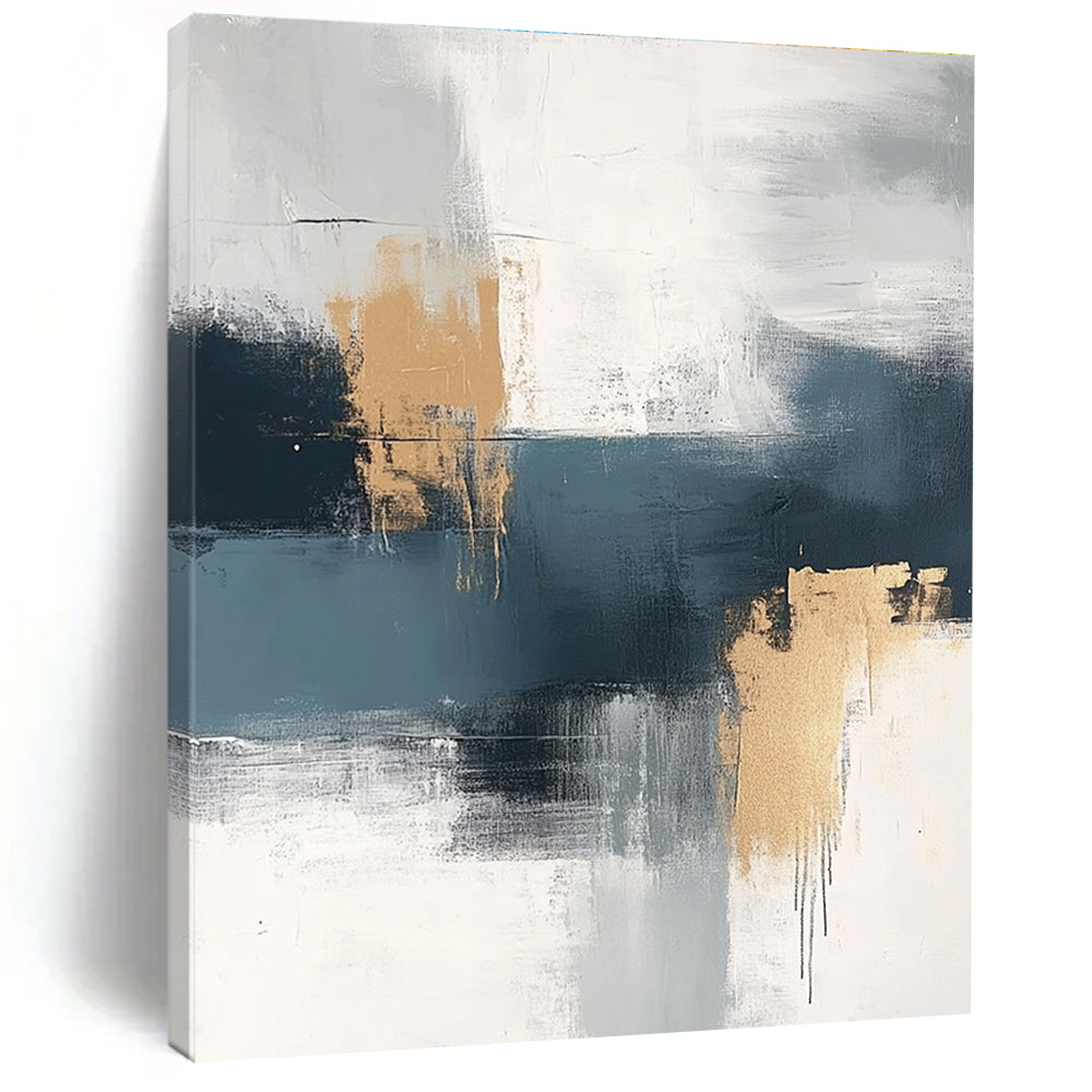 Gray Gold Abstract Painting with Subtle Luxury WINK722