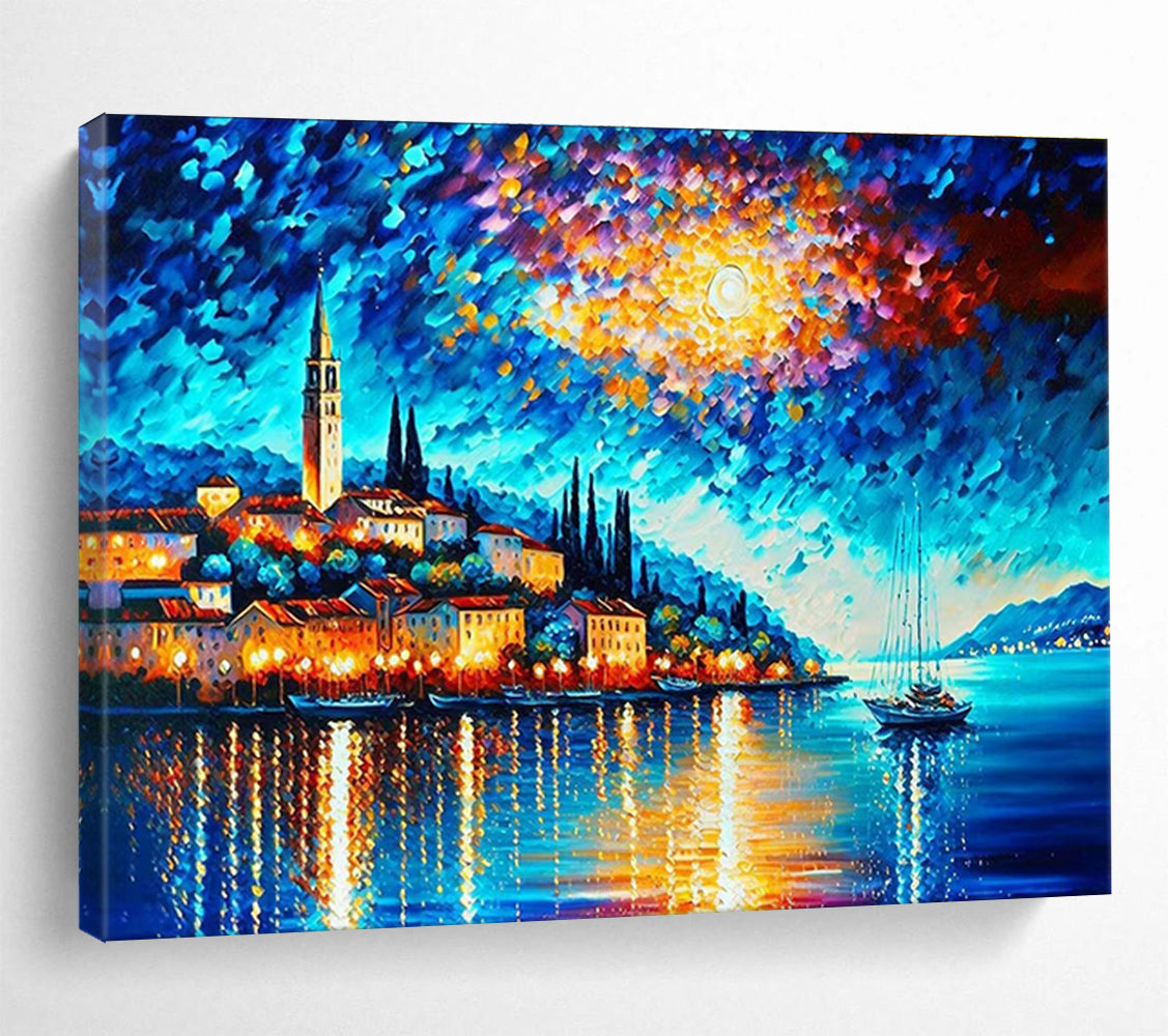 Colorful Tree Radiance Abstract Painting for Vibrant Living Spaces YHT300