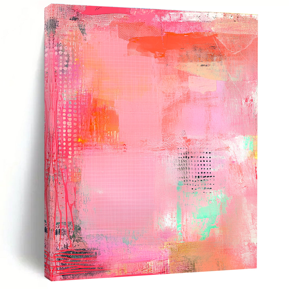 Textured Pink Abstract Painting for Girls’ Fashion Boutiques GAB1247