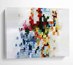 Colorful Mosaic Abstract Painting for Cultural Center Exhibitions YHT288
