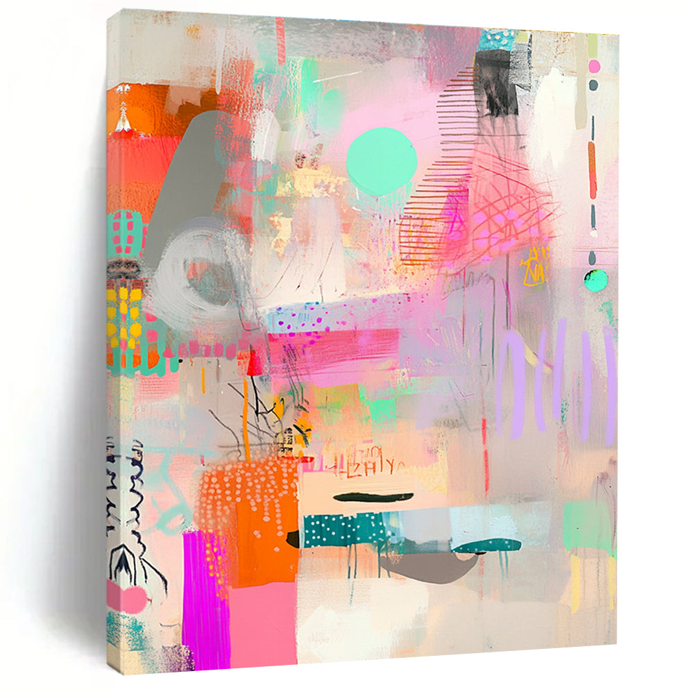 Colorful Abstract Collage Art of Playful Creativity GAB0157