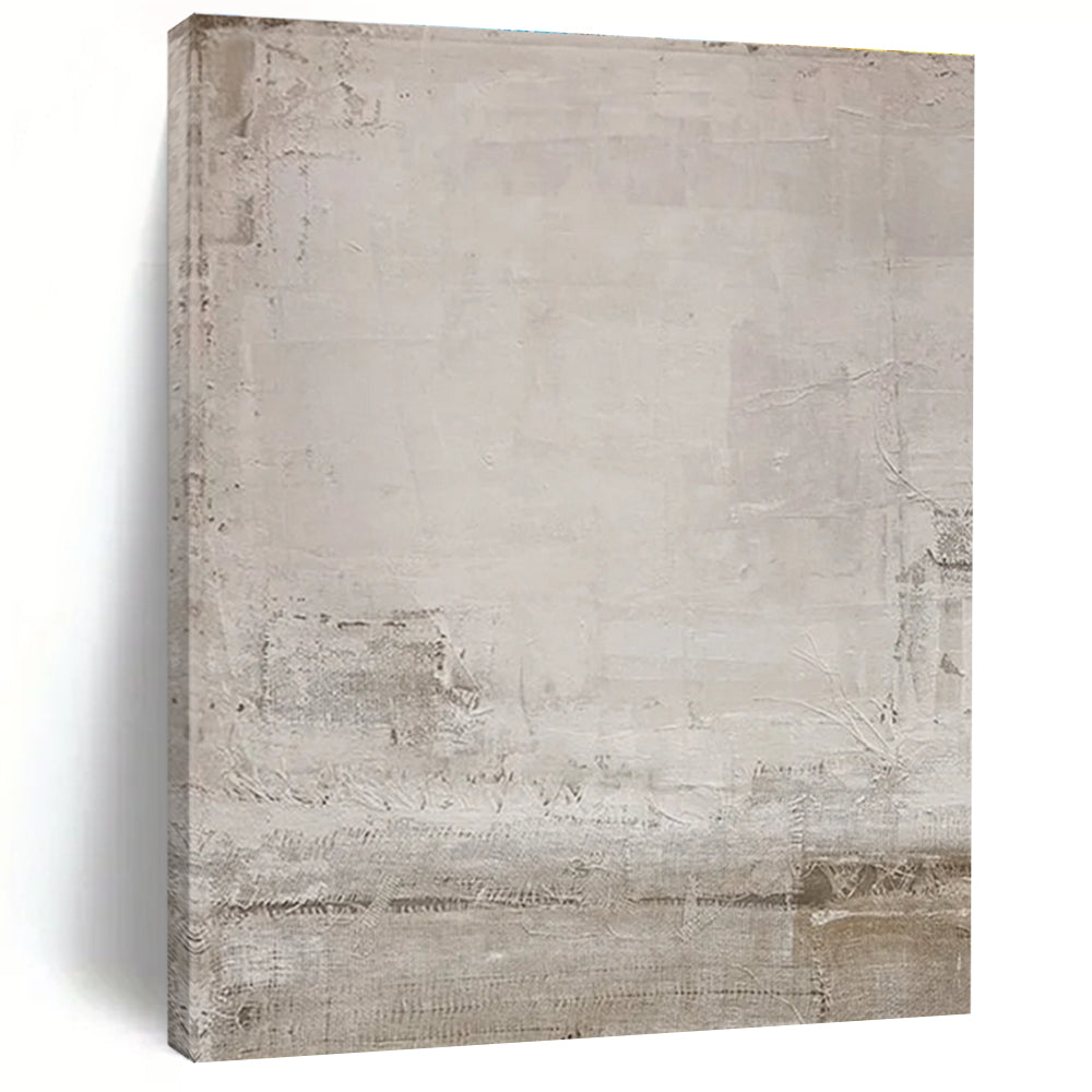 Minimalist Textured Gray Abstract Painting for Zen - Inspired Home Offices HENG055