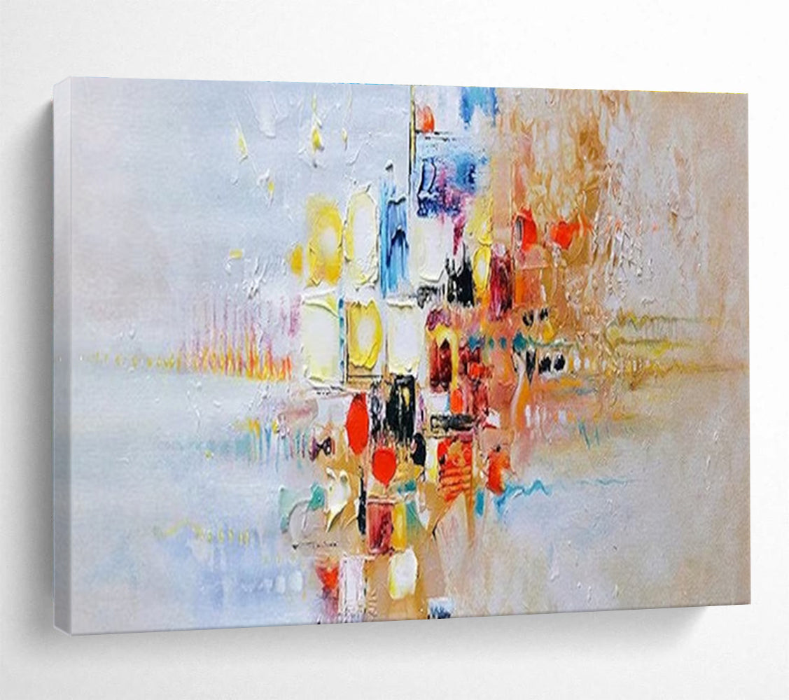 Colorful Abstract Cityscape Painting for Urban Lofts YHT180