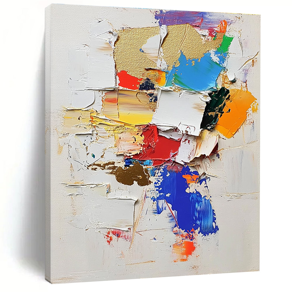 Colorful Collage Abstract Painting with Playful Creativity WINK476
