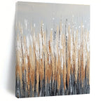 Golden Grass Abstract Painting for Modern Farmhouse Living Rooms GAB0798