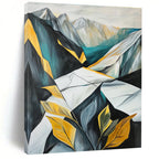 Geometric Mountainscape - Stylized Landscape Abstract Painting GAB0622