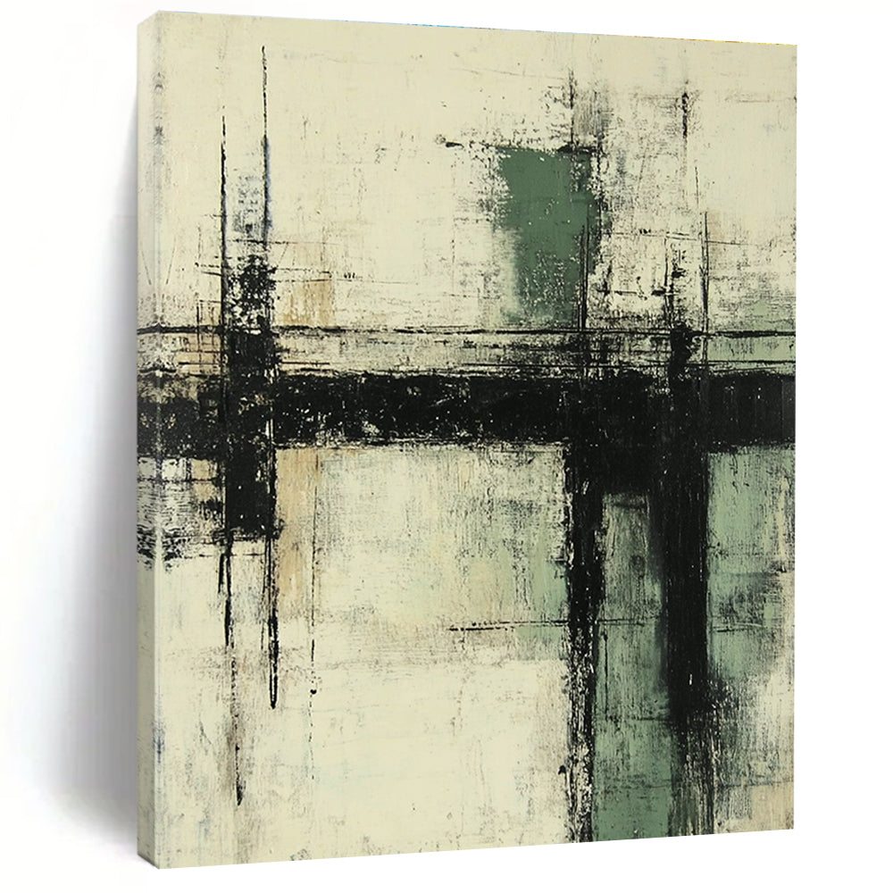 Textured Geometric Abstract Painting for Industrial - Styled Lofts GAB1127