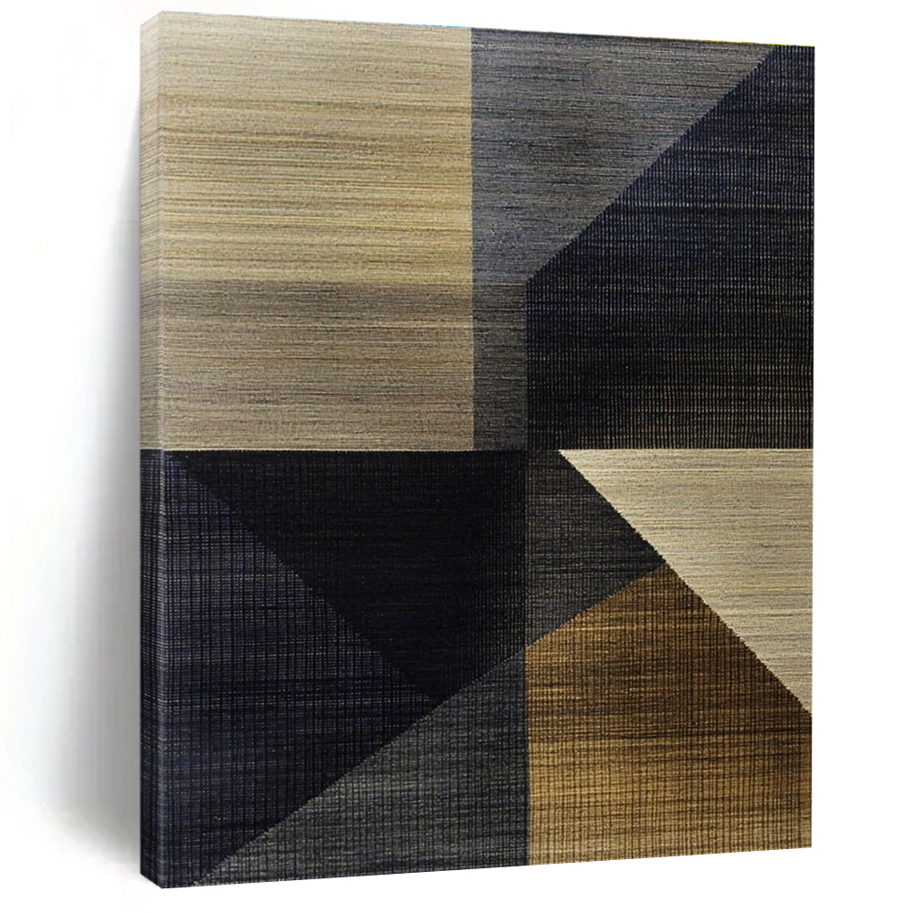 Geometric Textured Tapestry Abstract Painting with Artisanal Charm WINK216