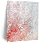 Red and Gray Textured Abstract Painting with Edgy Nuance WINK281