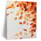 Autumn Leaves in Flight Delicate Seasonal Abstract Painting GAB0277