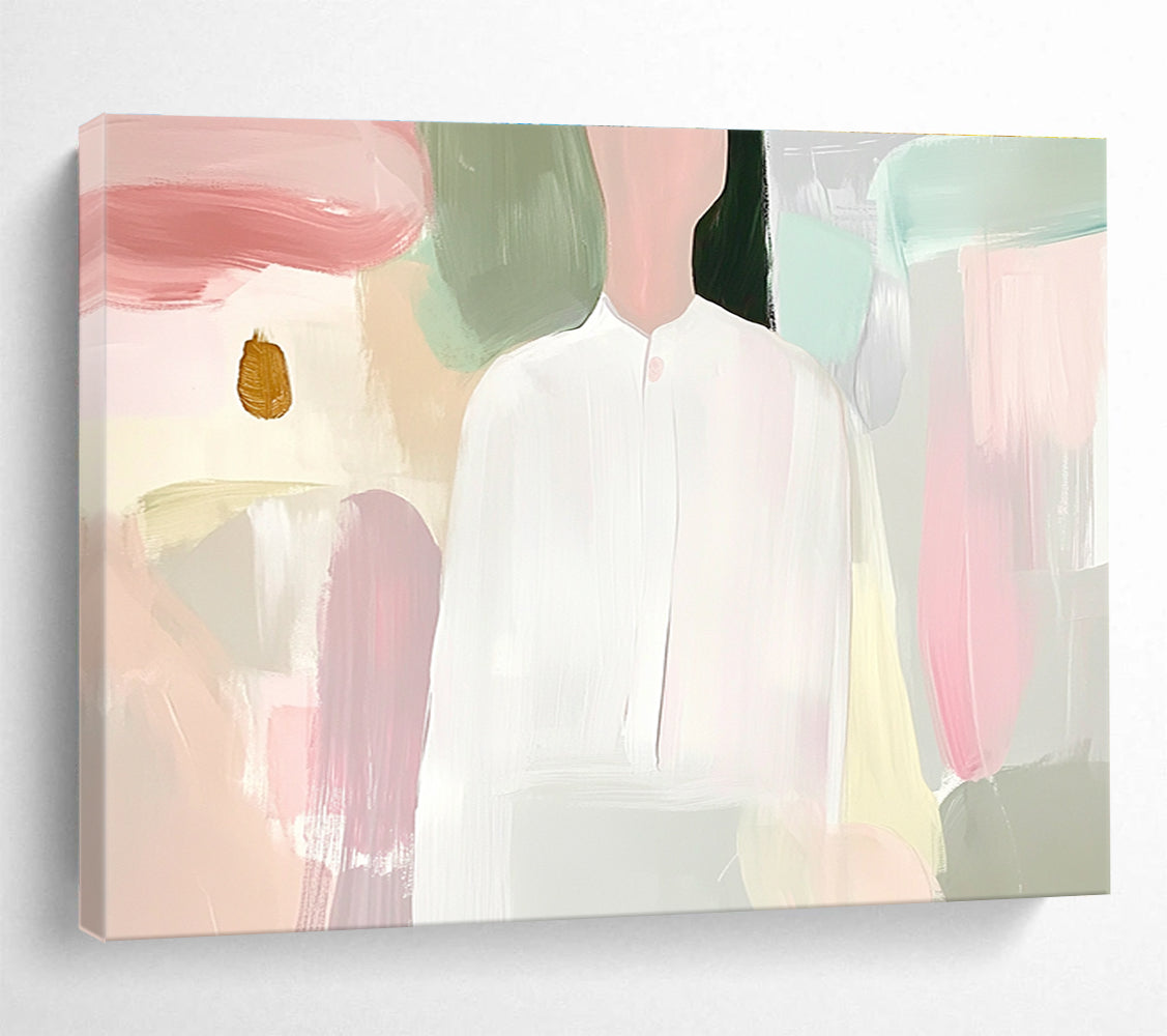 Pastel Figure Portrait with Soft Hues Abstract Painting ABS320