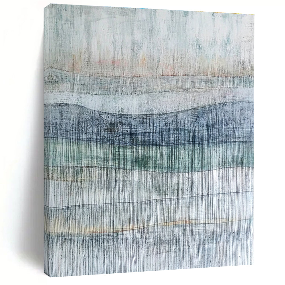 Layered Line Abstract Painting for Minimalist Office Waiting Areas GAB1171
