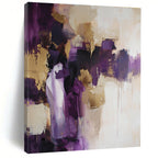 Purple Gold Beige Abstract Painting with Luxurious Warmth WINK462