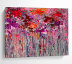 Pink and Purple Dripping Abstract Painting for Trendy Beauty Salons YHT351