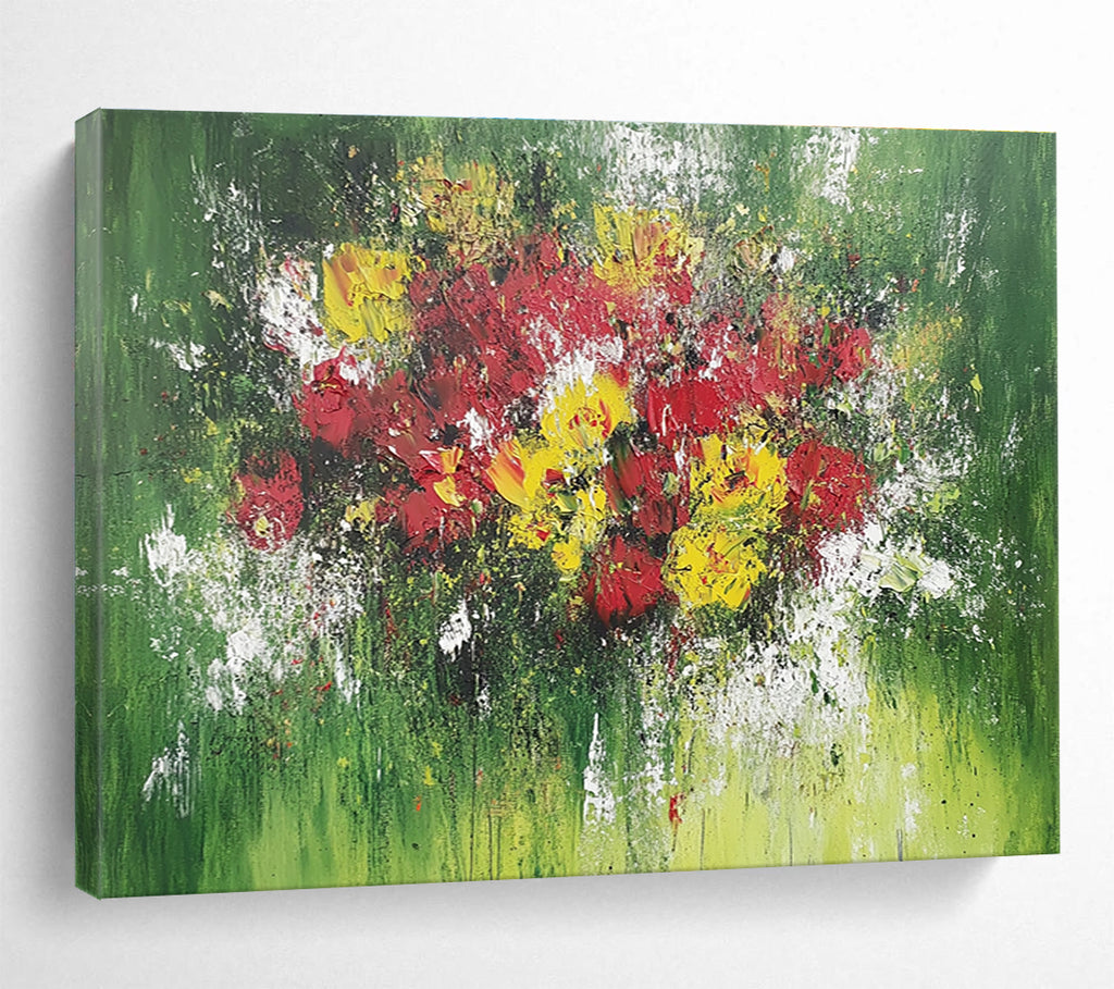 Impressionistic Flower Bouquet  Vivid Blooms ABS070