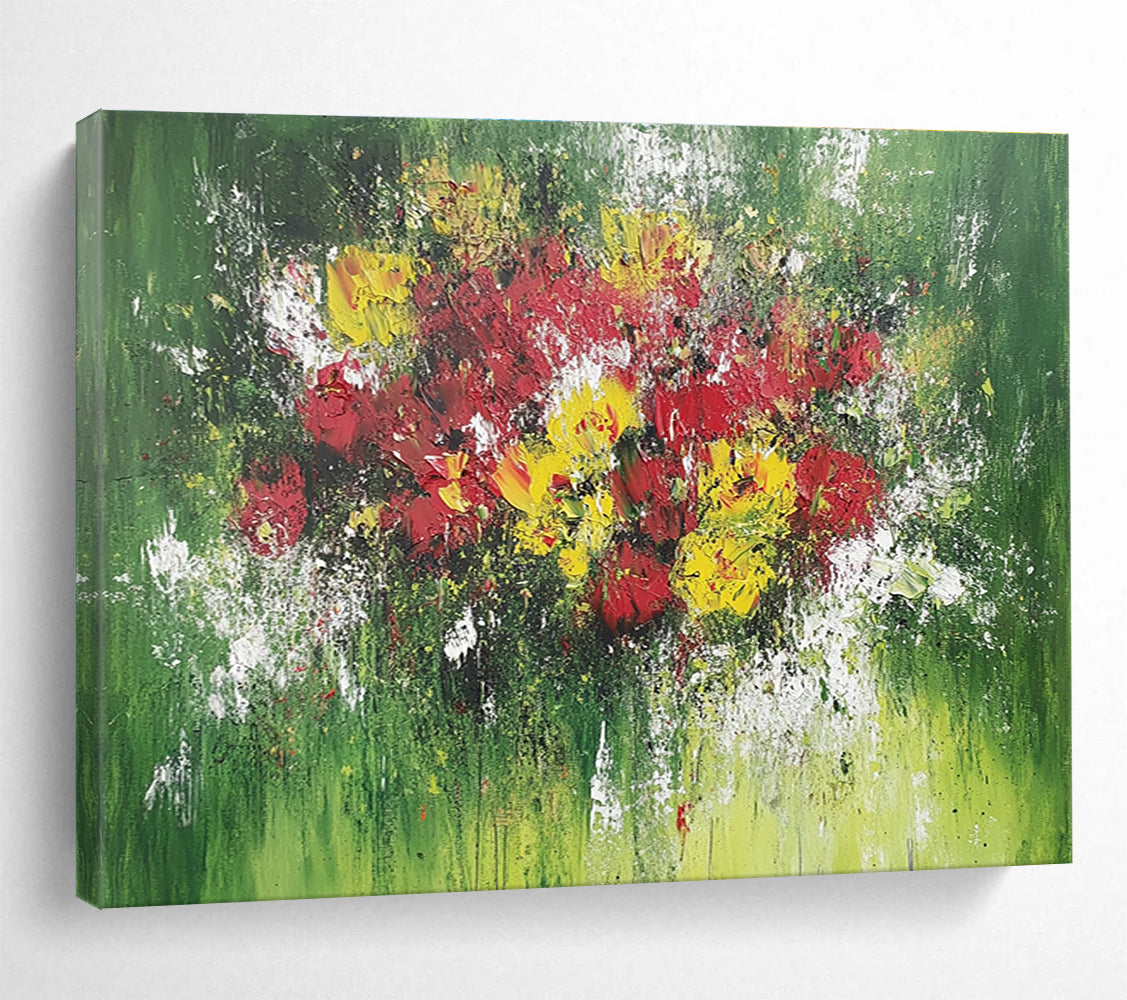 Impressionistic Flower Bouquet  Vivid Blooms ABS070