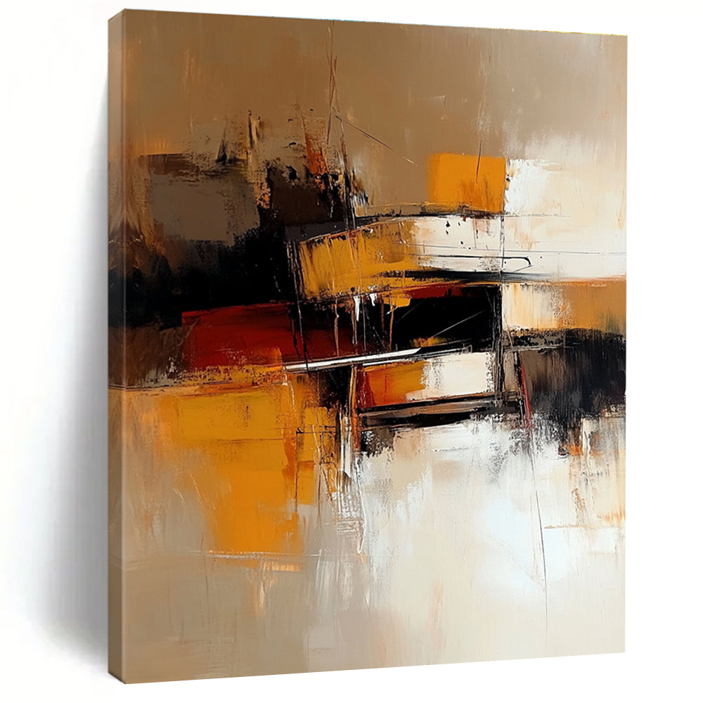 Warm Toned Abstract Painting with Cozy Energy WINK578