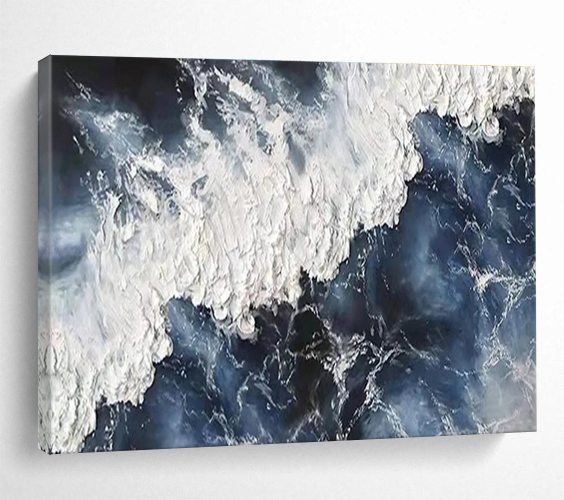 Crashing Wave Abstract Painting for Ocean - Lover’s Man Caves YHT252
