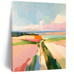 Abstract Landscape with Soft Colors Painting for Serene Living Rooms GAB1144